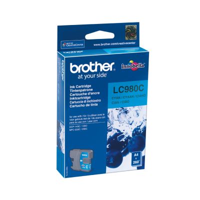 Ink Brother LC980C Cyan DCP-145C / 165C / 375CW, MFC-250C / 290C 260 sheets @ 5 %