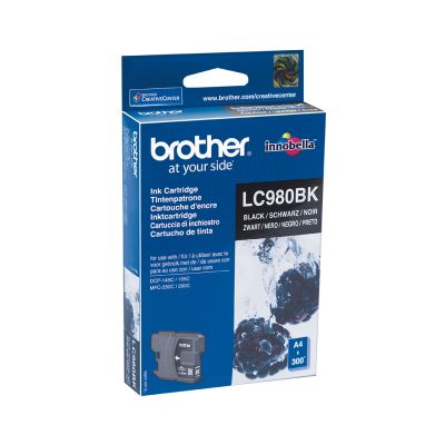 Ink Brother LC980Bk Black DCP-145C / 165C / 375CW, MFC-250C / 290C 300 sheets @ 5 %