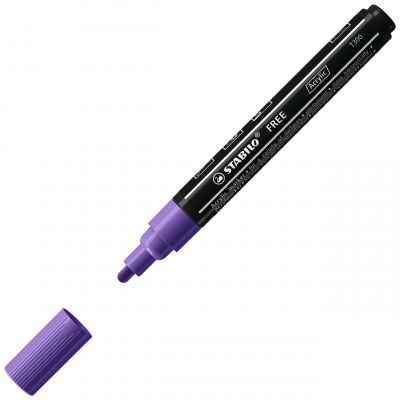 Marker permanent STABILO FREE Acrylic T300 violet 2-3 mm