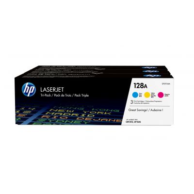 Tooner HP CF371AM 128A Cyan-Magenta-Yellow Tri-pack 3x1300lk@5% Color LaserJet CP1525/CM1415