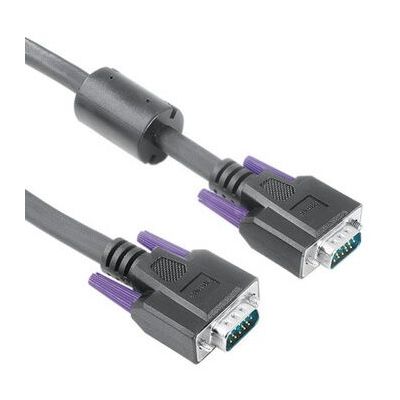 VGA cable Hama 15M/M 15m, double shielding, color - dark - for monitor or projector