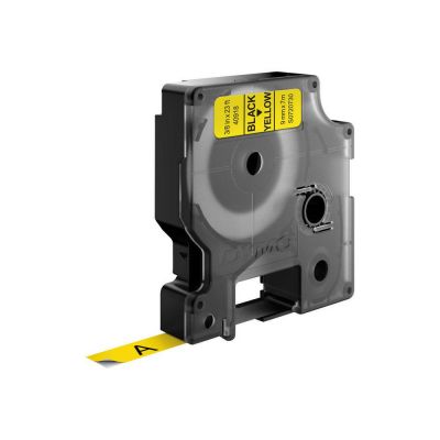 Adhesive tape Dymo 9mm, black / yellow 40918 D1 Tape Black / Yellow 7m
