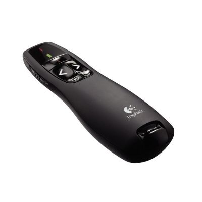 Logitech Wireless Presenter R400, red laser pointer, range up to 15m, case, 2xAAA batteries