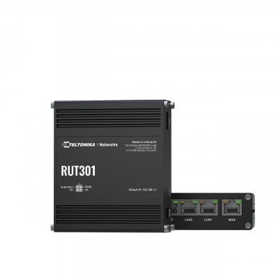 Ethernet Router | RUT301 | No Wi-Fi | 10/100 Mbit/s | Ethernet LAN (RJ-45) ports 5 | Mesh Support No | MU-MiMO No | No mobile broadband