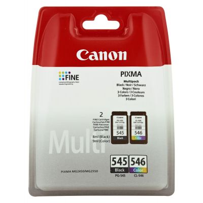 Ink Canon PG-545 / CL-546 Multi pack Black & Color PIXMA iP2850 MG2450 MG2550 / 2555/2950 MX495 MG3050 / 3051/3052/3053 TS205 / 305/3150/335