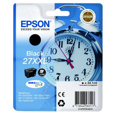 Ink Epson T2791 Black 27XXL extra high capacity DURABrite Ultra Ink 34.1ml 2200pg black WorkForce WF-3620 / WF-3640 WF-7110 / WF-7610 / WF-7