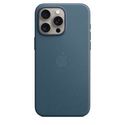 Apple iPhone 15 Pro Max FineWoven Case with MagSafe - Pacific Blue | Apple | iPhone 15 Pro Max FineWoven Case with MagSafe | Case with MagSafe | Apple | iPhone 15 Pro Max | FineWoven | Pacific Blue