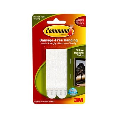 Picture Hanging Strips Command 17206, 4 sets up to 7,2 kg, White