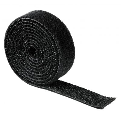 Velcro cable fastening Hama, black, 1 meter long, 19mm wide
