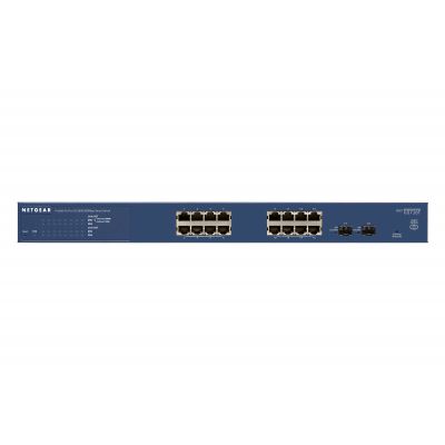 Netgear ProSafe Gigabit Smart Managed PRO Switch, 16x10/100/1000 RJ45 ports, 2 SFP ports, Web GUI, HTTPs,RMON SNMP, 32 static routes IPv4, LLDP, RADIUS, Rack-mounting kit