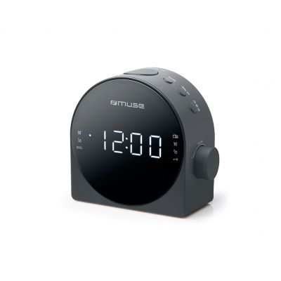 Muse | Dual Alarm Clock radio PLL | M-185CR | AUX in | Black