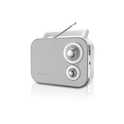 Raadio Muse M-051RW, FM, analoog, patareidega kasutatav, valge - Kaasaskantav raadio