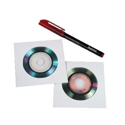 Ümbrik CD-ümbrik paberist, ühele, 25 ümbrikut - 8cm mini-CD/mini-DVD