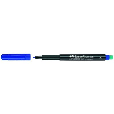 Film marker blue M, Multimark permanent, Faber-Castell with eraser