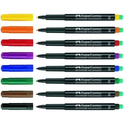 Film marker Multimark permanent 4 colors, M, Faber-castell with eraser