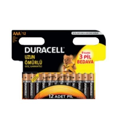 Batteries Duracell MN2400 / 12 Economy Pack AAA LR03 1.5V Alkaline, 1 pack (pack of 12)