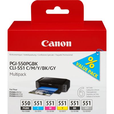Tint Canon PGI-550/CLI-551 PGBK/C/M/Y/BK/GY Multi Pack