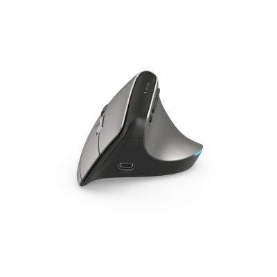Hiir Hama EMW-700 Vertical Ergonomic Mouse, juhtmevaba ergonoomiline 2.4GHz/Bluetooth, 8-nuppu, must, Li-Ion aku, USB-C laadimine