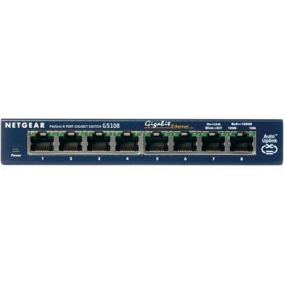Netgear ProSafe Gigabit Ethernet Switch,  8 x 10/100/1000 RJ45 ports, Desktop