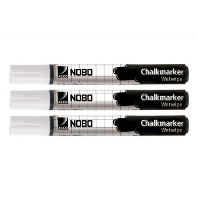 Nobo Chalk Wet Erase Markers (3 pcs)