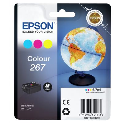 Tint Epson T267 CMY värviline 6.7ml 200lk WF-100W