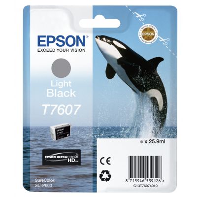 Tint Epson T7607 Light Black/hele must 25.9ml SureColor P600