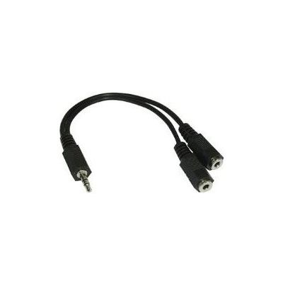 Adapter Audio adapter (headphone splitter) 3.5mm stereo plug (M) -> 2x 3.5mm stereo jack (F) cable 0.2m