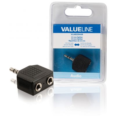 Valueline VLAB22945B 3,5mm otsik - 2x 3,5mm pesa EOL