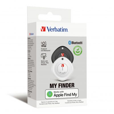 Lokaliseerija Verbatim MYF-02 My Finder Bluetooth Item Finder -  pakis 2 tk (must ja valge), My Find rakendusele (iPhone/iPad/Macbook)