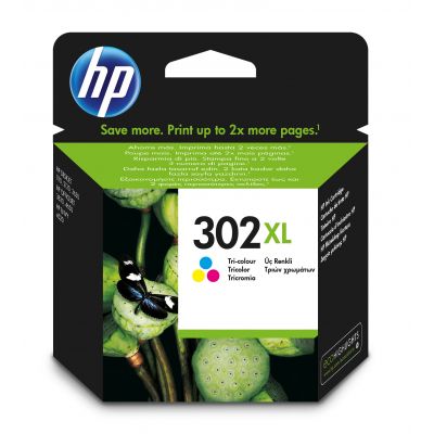 Tint HP F6U67AE No302XL Color CMY Value, suur värviline 330lk DeskJet 1110,2130/3630, Envy 4520/4522, OfficeJet 3830/4650