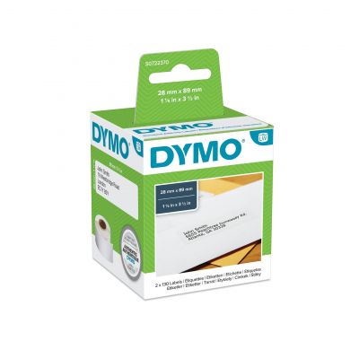 Kleepkirjalint Dymo 89x28,2, 2rulli (rullis 130 etiketti) 99010 address labels standard