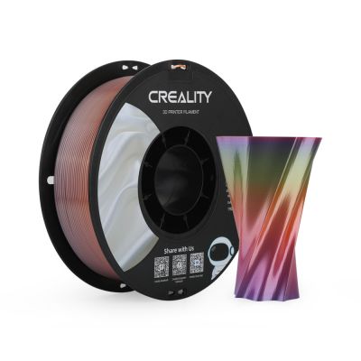 PLA SILK filament 3D-printerile - Creality CR-PLA SILK Rainbow, Vikerkaarevärvi - 1,75mm - 1kg - must