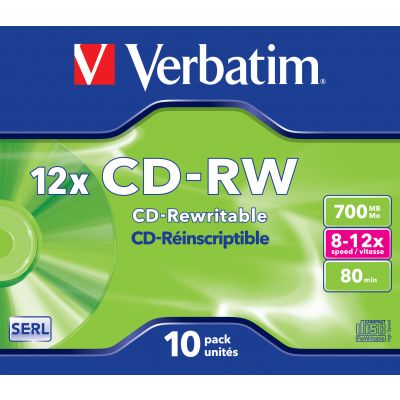 CD-RW Verbatim 700MB 80min 12x Jewel, HighSpeed, SERL Protection, 1 toorik tavakarbis