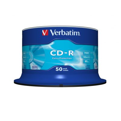 CD-R Verbatim 700MB 80min 52x Cake 50 DataLife, Extra Protection, 50 toorikut tornis