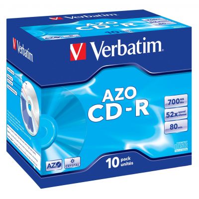 CD-R Verbatim 700MB 80min 52x Jewel DataLifePlus, Super AZO Protection, 1 blank in standard box