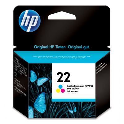 Tint HP C9352A No.22 värvi 5ml 165lk@5% Deskjet D1560/D2360/D2460/F325/F2180/F2280/F4180, Officejet 4315/J3680, Fax 3180, PSC 1410