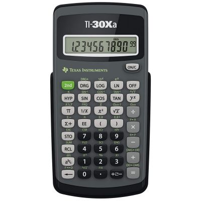 School calculator Texas Instriments TI-30XA with standard battery LR44