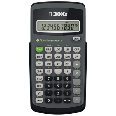 Koolikalkulaator Texas Instruments TI-30XA tavapatareiga LR44