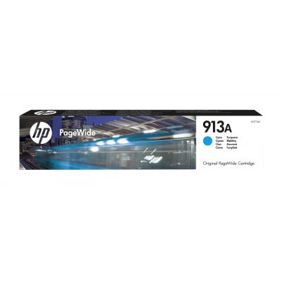 Ink HP 913A F6T77AE Cyan 3000pp PageWide 352, MFP 377; Pro 452/477/552; Managed MFP P57750, P55250