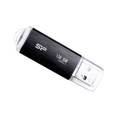 Silicon Power mälupulk 128GB Blaze B02 USB 3.2, must
