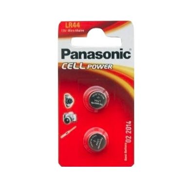 Batteries Panasonic LR44L / 2BB 2 batteries in a pack, (diam 11.6mm x 5.4mm, 1.5V) A76 V13GA