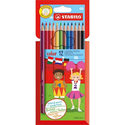 Colored pencil Stabilo color, 12 pcs wallet