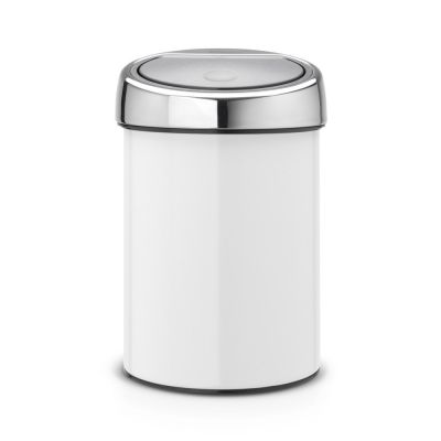 Prügikast 3L, Brabantia, Touch bin-puutele avanev 36 44 88/ White, valge