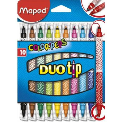 Viltpliiatsid Color Peps Duo Tip 10tk=20tk. (2mm ja 3,9mm) pestav, Maped