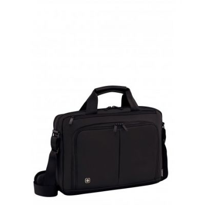 Sülearvutikott Wenger Source 16" Laptop Briefcase with 10" Tablet Pocket, must, 8L, 28x12x41cm 1kg