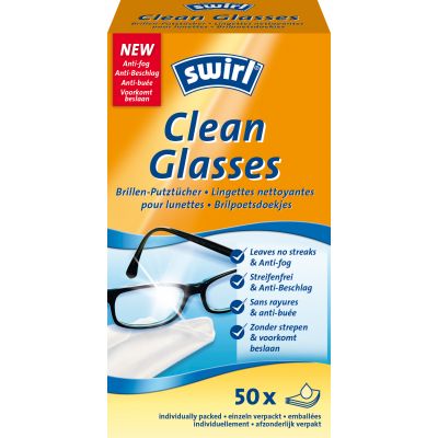 Swirl Clean Glasses, 50 pcs - Lens cleaning tissues