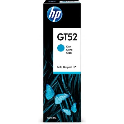 Ink HP GT52 Cyan Ink Refill Bottle 8000lk M0H54AE Ink Tank 115/315/319/410/415/416/419, Smart Tank 450/455/457/500/515/530/615