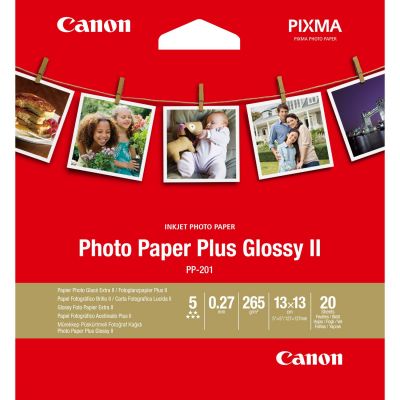 Paper Canon PP-201 Photo Paper Plus Glossy II Square 5x5 (13x13cm) 20 sheets 265gr / m2
