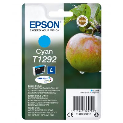 Tint Epson T1292 cyan suuremahuline 7ml SX425/SX525/BX305/BX320/BX625