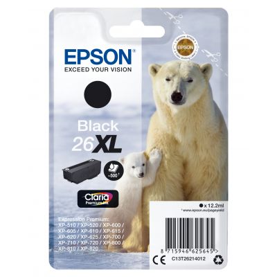 Tint Epson T2621 No26XL black/must suur 12,2ml XP-510/520/600/605/610/615/620/625/700/710/720/760/800/810/820/860